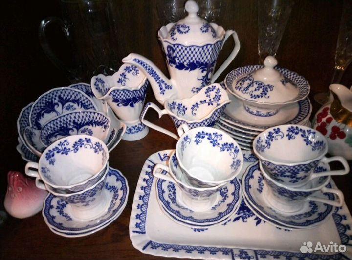 Коростеньский фарфоровый кофейный сервиз