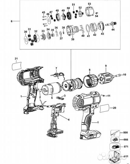 Редуктор для шуруповёрта Dewalt DCD771 (N279940)