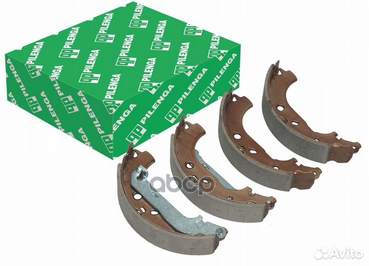 Колодки тормозные барабанные со скобами ручника