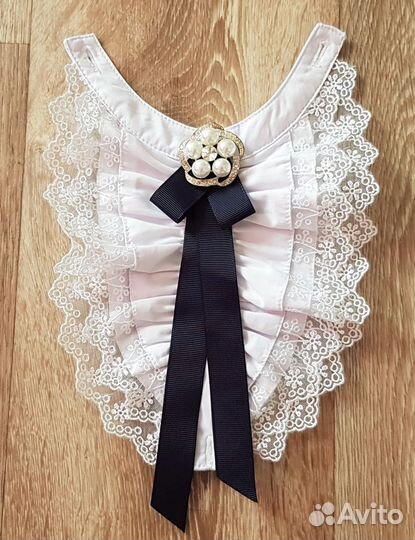 Школьная блузка белая для девочек 128