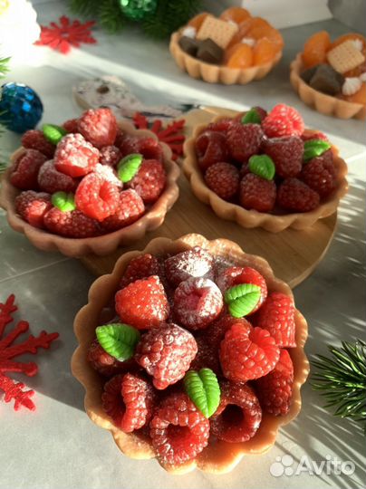 Мыло ручной работы пирожное тарталетка подарок нг