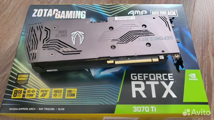 Видеокарта RTX 3070 ti zotac gaming amp holo 8bg