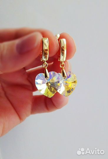 Серьги с Кристаллами Swarovski Северное сияние