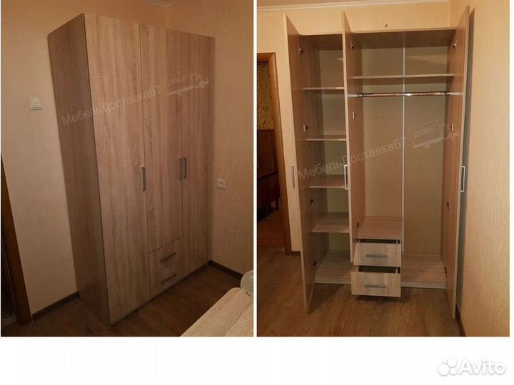 Шкаф 1,2м (без зеркала) (с зеркалом)