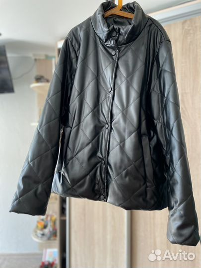 Куртка из экокожи демисезонная женская 44 46