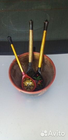 Деревянные ложечки +чашечка