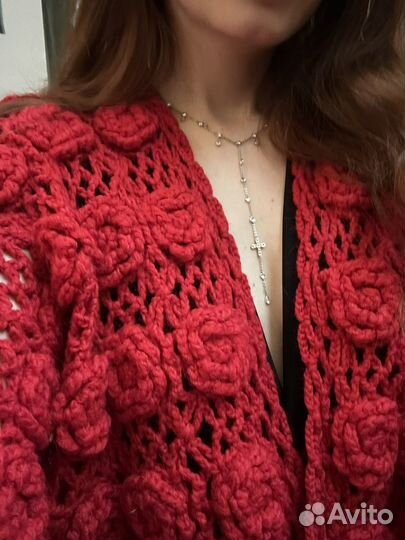 Вязаный кардиган ручной работы