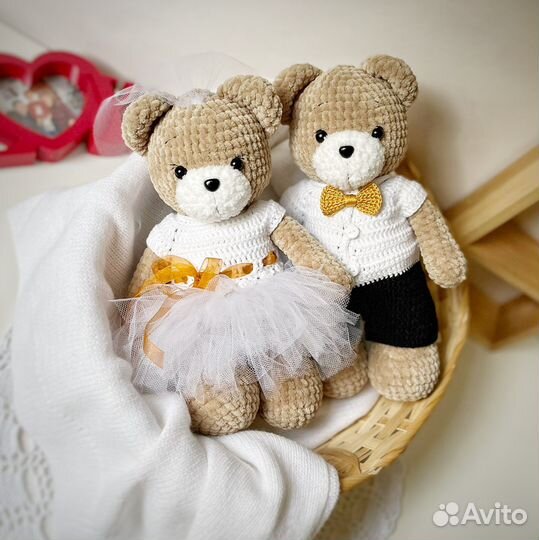 Вязаные игрушки мишки