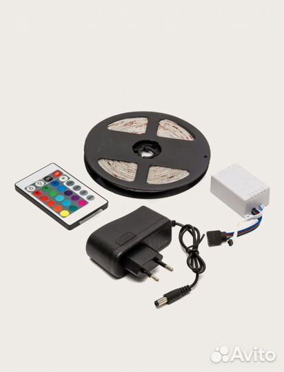Светодиодная лента, с пультом, 16 цветов, 5м (2шт)