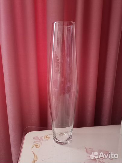 Ваза для цветы стекло, 40 см