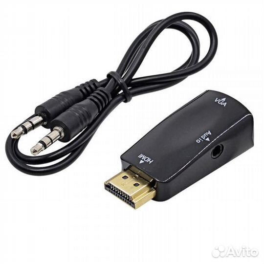 Переходник (адаптер) hdmi в VGA + audio