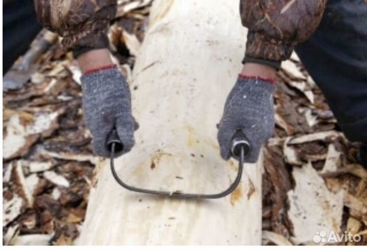 Бригада для окорки скобелем бревен 0плата за метр