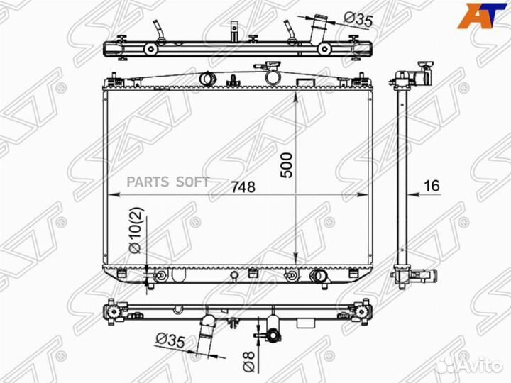 Радиатор Lexus RX 15-19 / RX300 17-19 / RX350 15-19 / RX450h 15-19