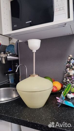 Люстра советская СССР стеклянная