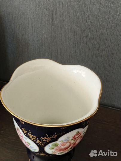 Ваза фарфор кобальт Wallendorf