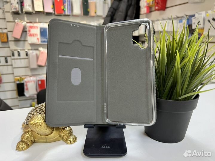 Чехол книжка Samsung A13 LUX качество зеленый