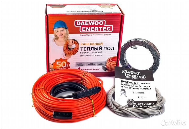 Двухжильный кабельный тёплый пол daewoo enertec