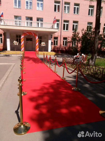 Аренда столбиков и ковровой дорожки