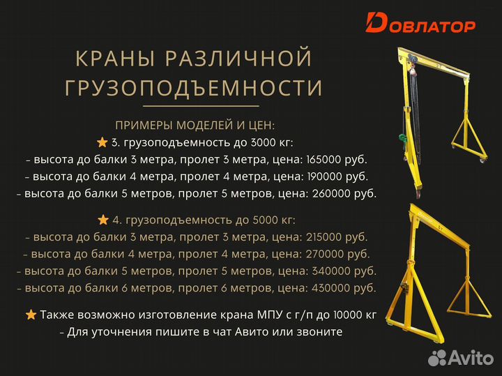 Кран козловой мпу 1 тонна