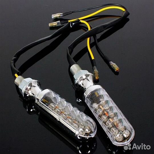 Поворотники универсальные светодиодные хром
