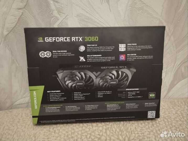 Видеокарта RTX 3060 ventus 2X 8G OC