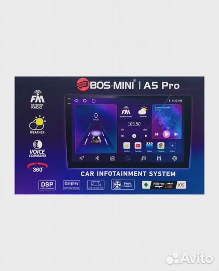 Магнитола андроид (10 дюймов) BOS-mini A5 PRO 4+64