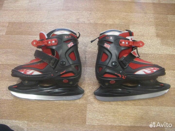 Коньки детские раздвижные, размер от 31 до 36