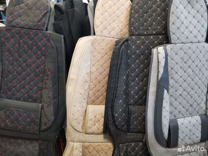 Чехлы-накидки на сидения лен и велюр