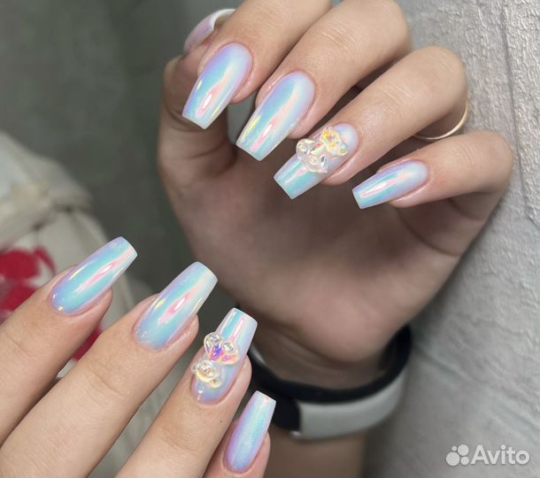 Маникюр гель лак наращивание