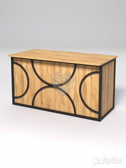 Стол рабочий офисный С-03А (закругленные торцы) &q