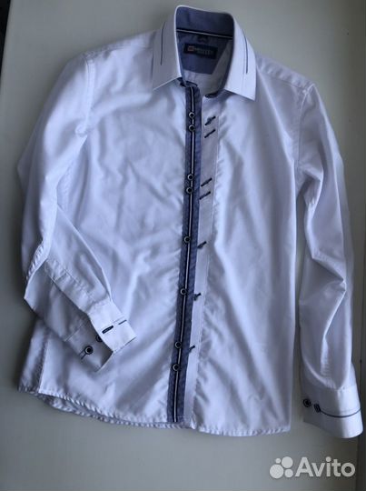 Белая рубашка для мальчика 128