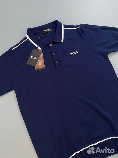 Мужское polo hugo boss синее