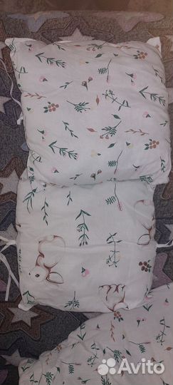 Бортики в кроватку с одеялом