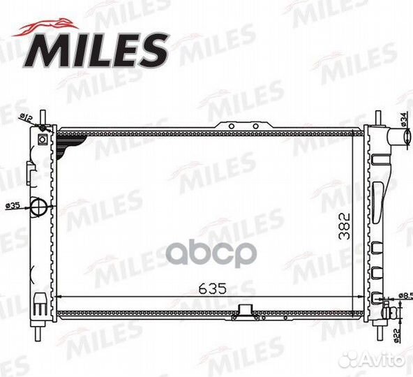 Радиатор охлаждения двигателя daewoo nexia acrm