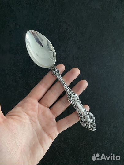 Винтажная серебряная столовая ложка, США