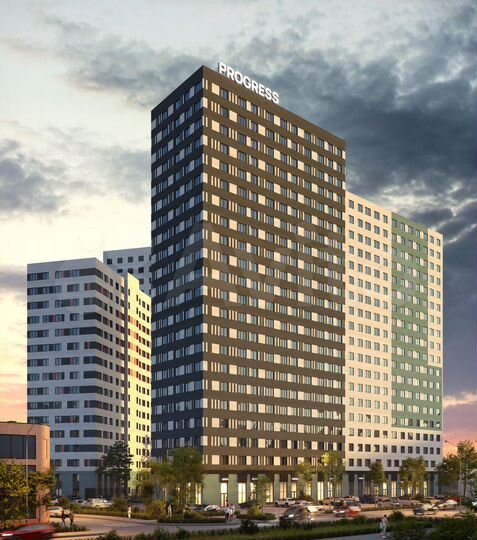 2-к. квартира, 49,4 м², 3/22 эт.