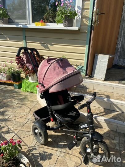 Велосипед-коляска с родительской ручкой