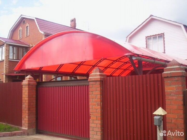 Поликарбонат Сотовый 2100х6000х4 Красный