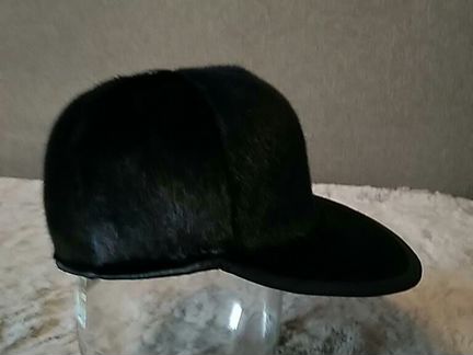 Кепка из натуральной кожи, нерпа, размер 55-56