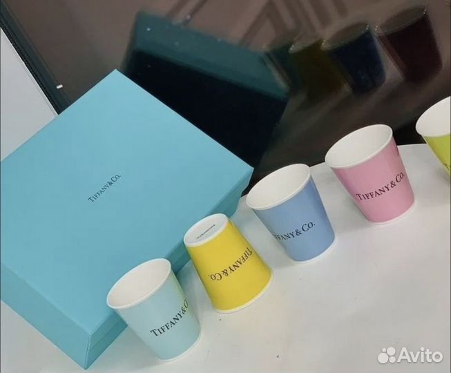 Стаканы набор tiffany костяной фарфор новый