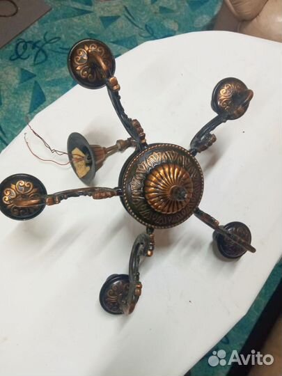Люстра СССР медь