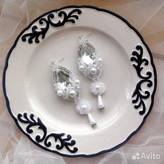 Серьги свадебные
