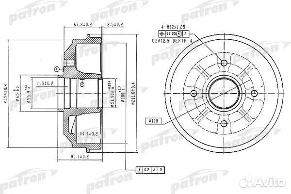 Барабан тормозной задн citroen: xsara 97-05, XS