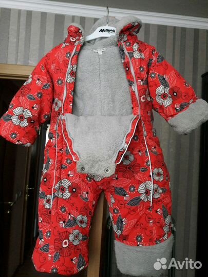 Комбинезон зимний на 6-12 мес