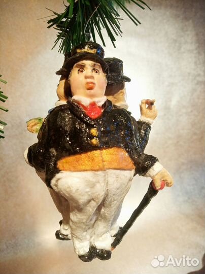 Авторские ватные елочные игрушки 