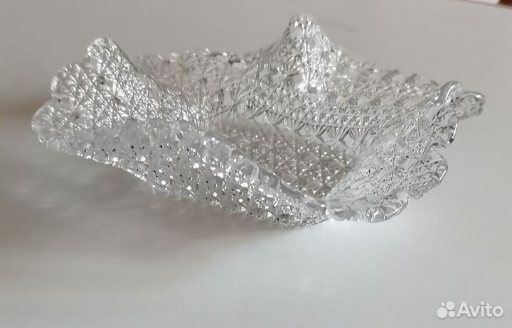 Вазочка (конфетница) декоративная хрусталь СССР