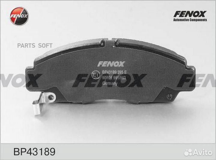 Fenox BP43189 Колодки тормозные дисковые Honda Acc