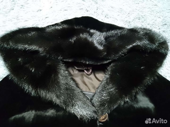 Шуба мутон+норка