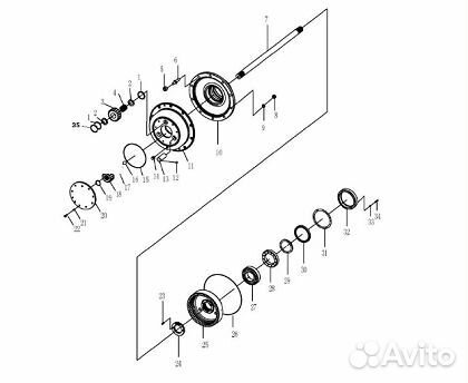Сальник бортового редуктора - 4030000046 (sdlg)