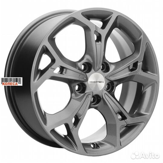 Khomen Wheels KHW1702 7x17 5x108 ET50 Dia63.3 Gray